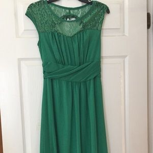 Floor Length Emerald Dress
